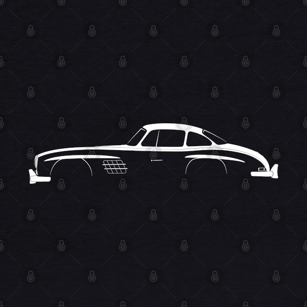 Mercedes-Benz 300 SL Gullwing Silhouette by Car-Silhouettes